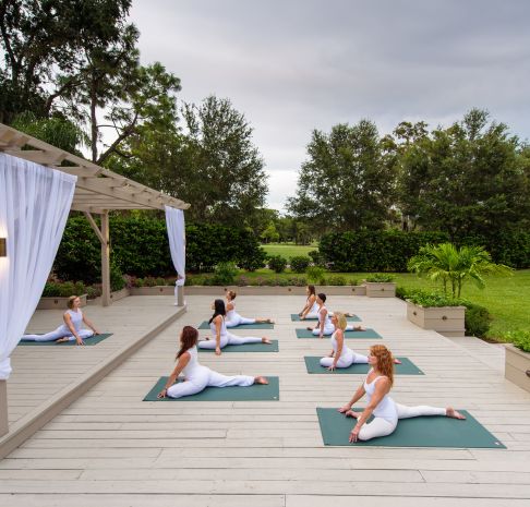 yoga on the spa terrace