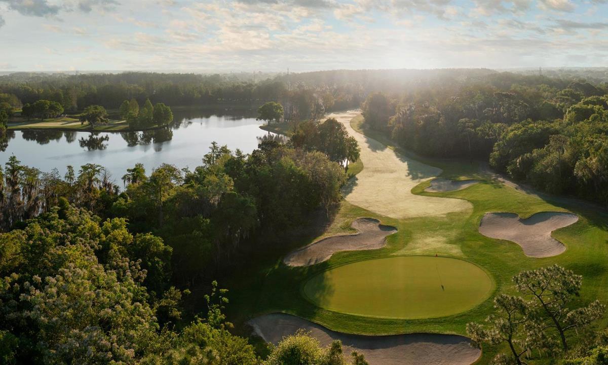 aerial view of the golf course