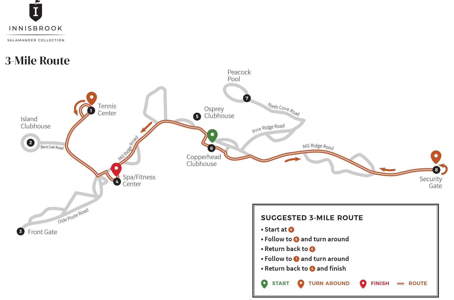 3 mile jogging map