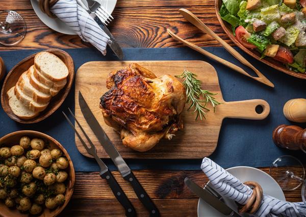 Thanksgiving turkey on a cutting board