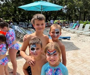 patriotic golf cart parade family