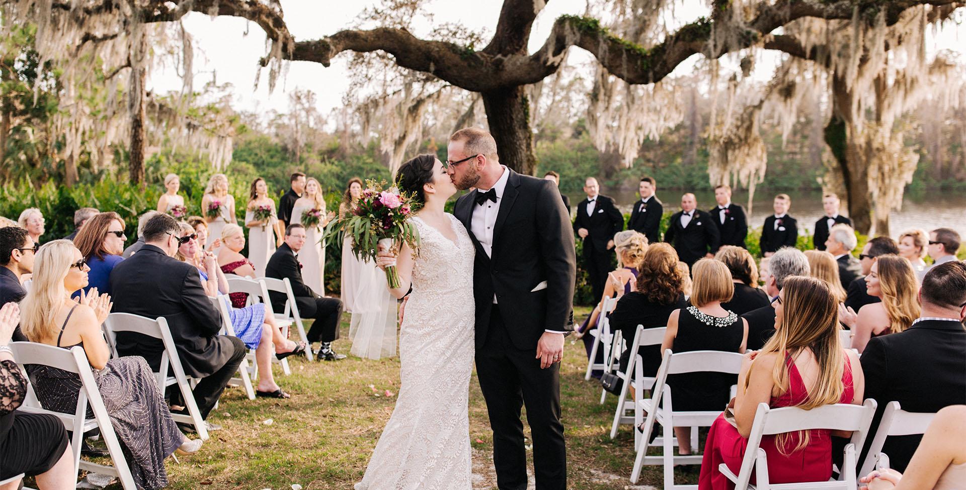 A bride and groom