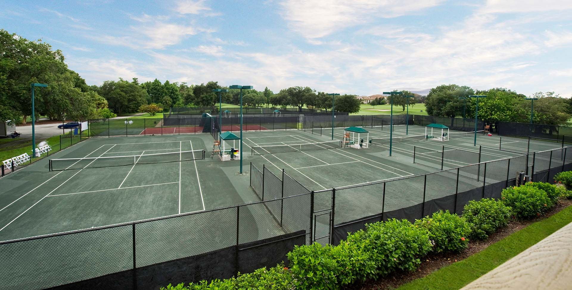 Multiple tennis courts