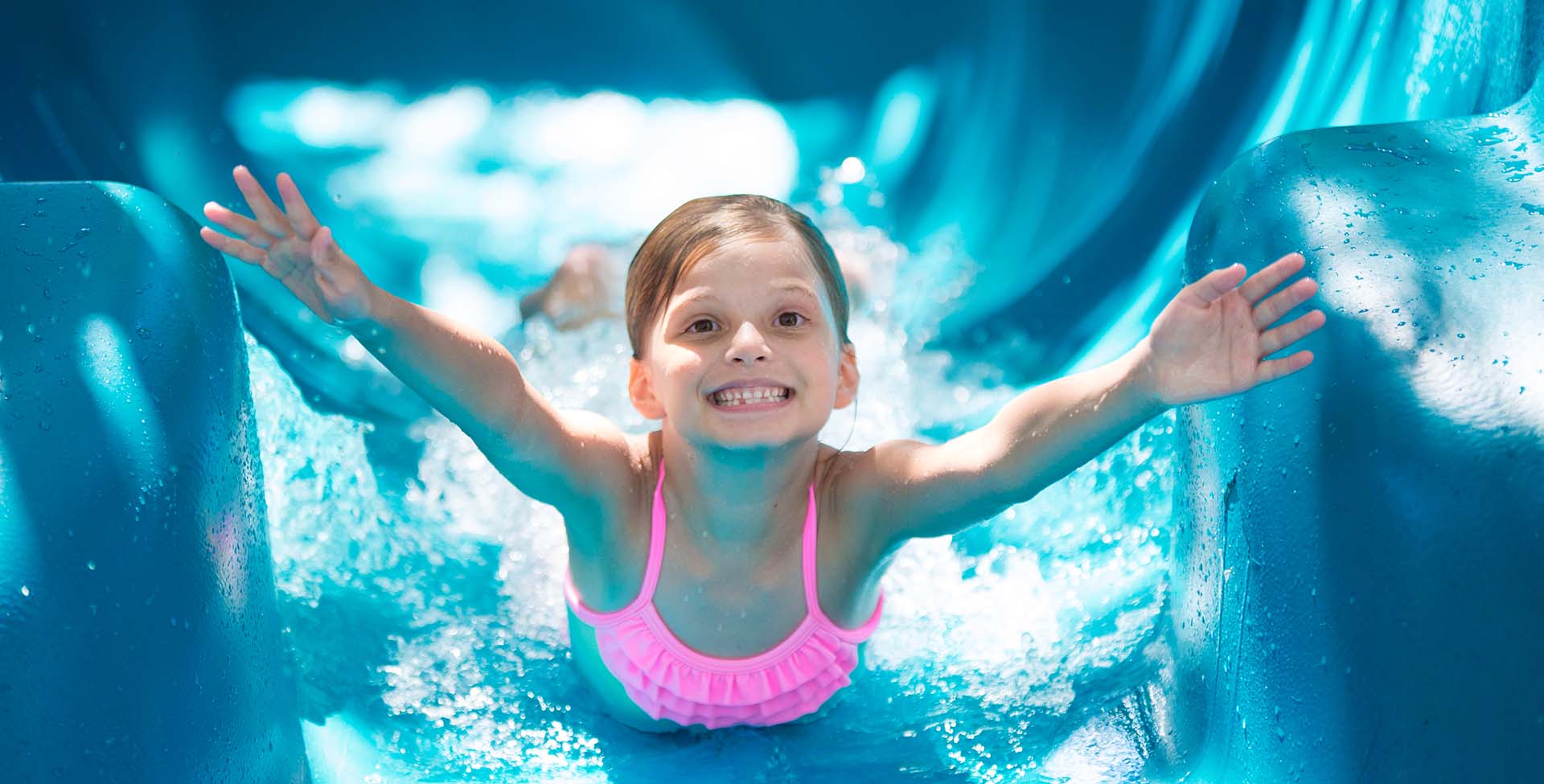 A kid swimming