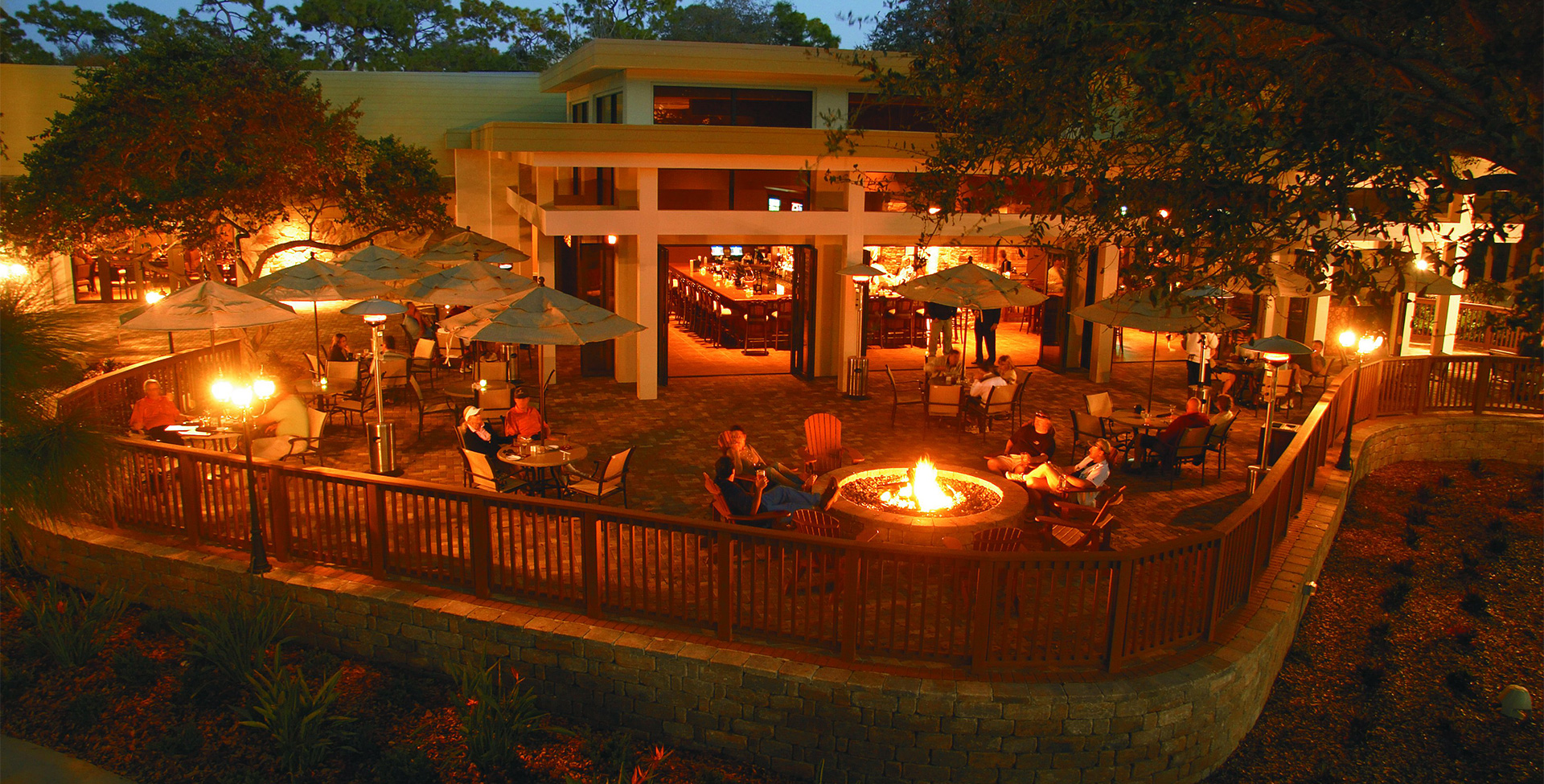 Dining area at night